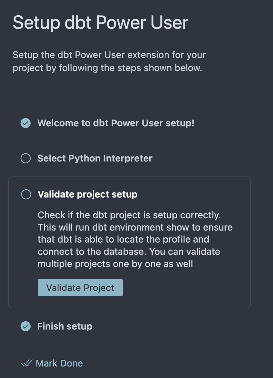 Complete the setup flow Complete the setup flow